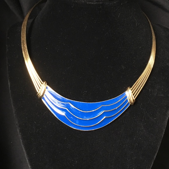 Jewelry - Vintage Trifari Egyptian Revival Enamel Bib